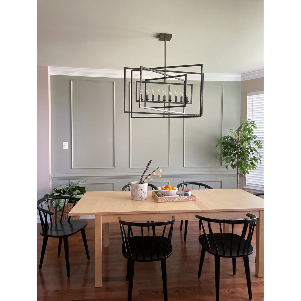 Crystorama Capri 39'' Chandelier in Raw Steel - Lifestyle View