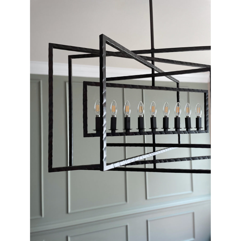 Crystorama Capri 39'' Chandelier in Raw Steel - Lifestyle View