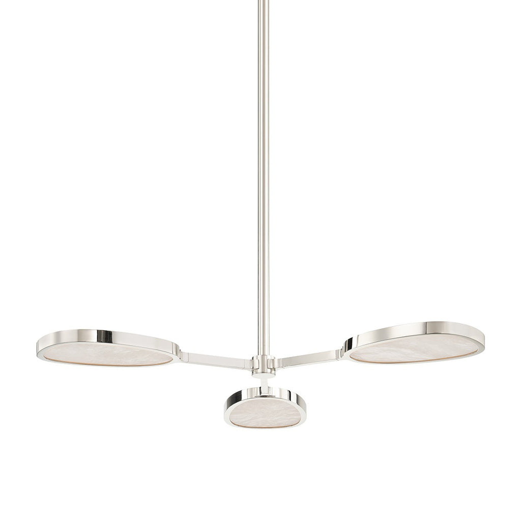 338-03-BN Patras 3 Light Semi-Flush Mount | Main Image