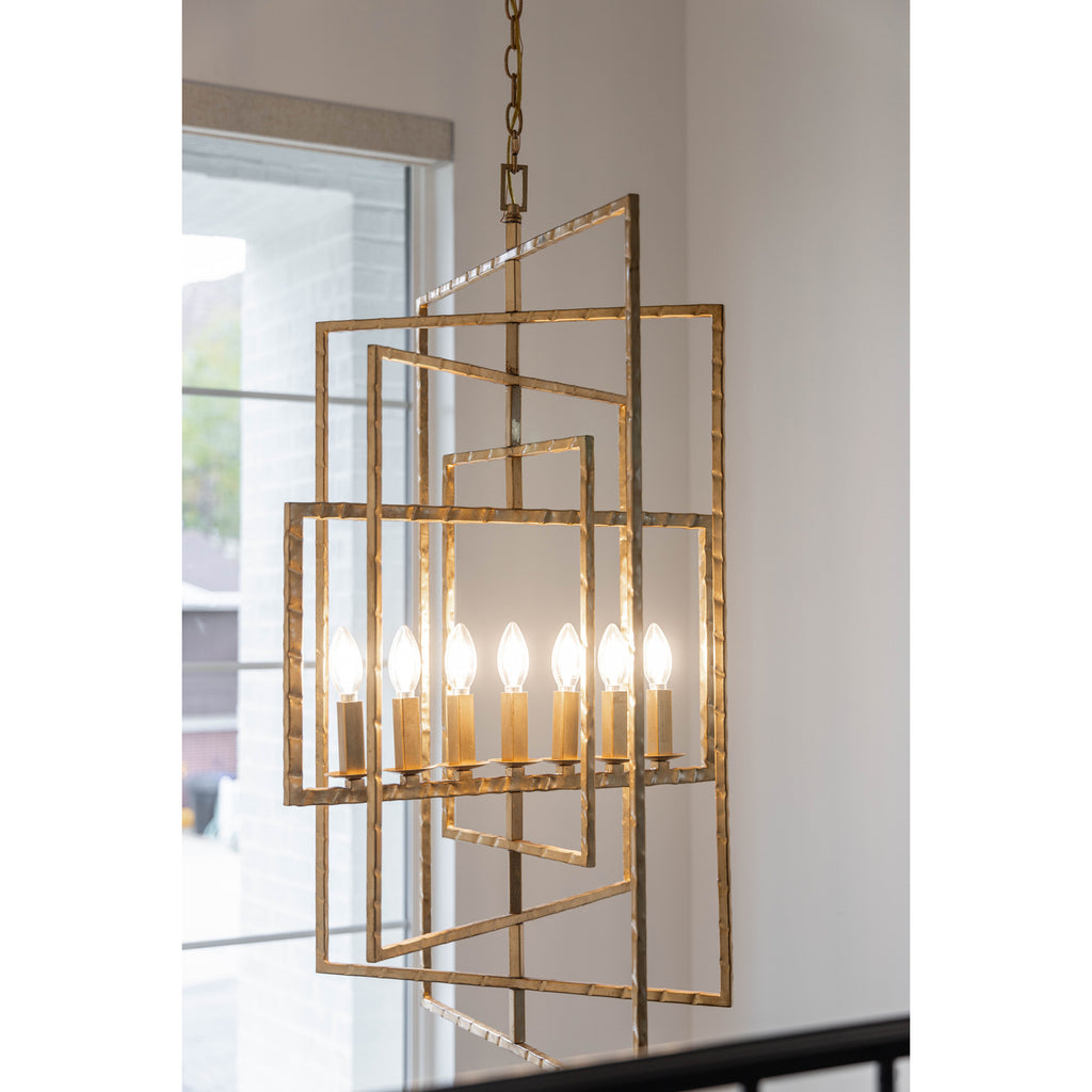 Crystorama Capri 24'' Chandelier in Antique Gold - Lifestyle View