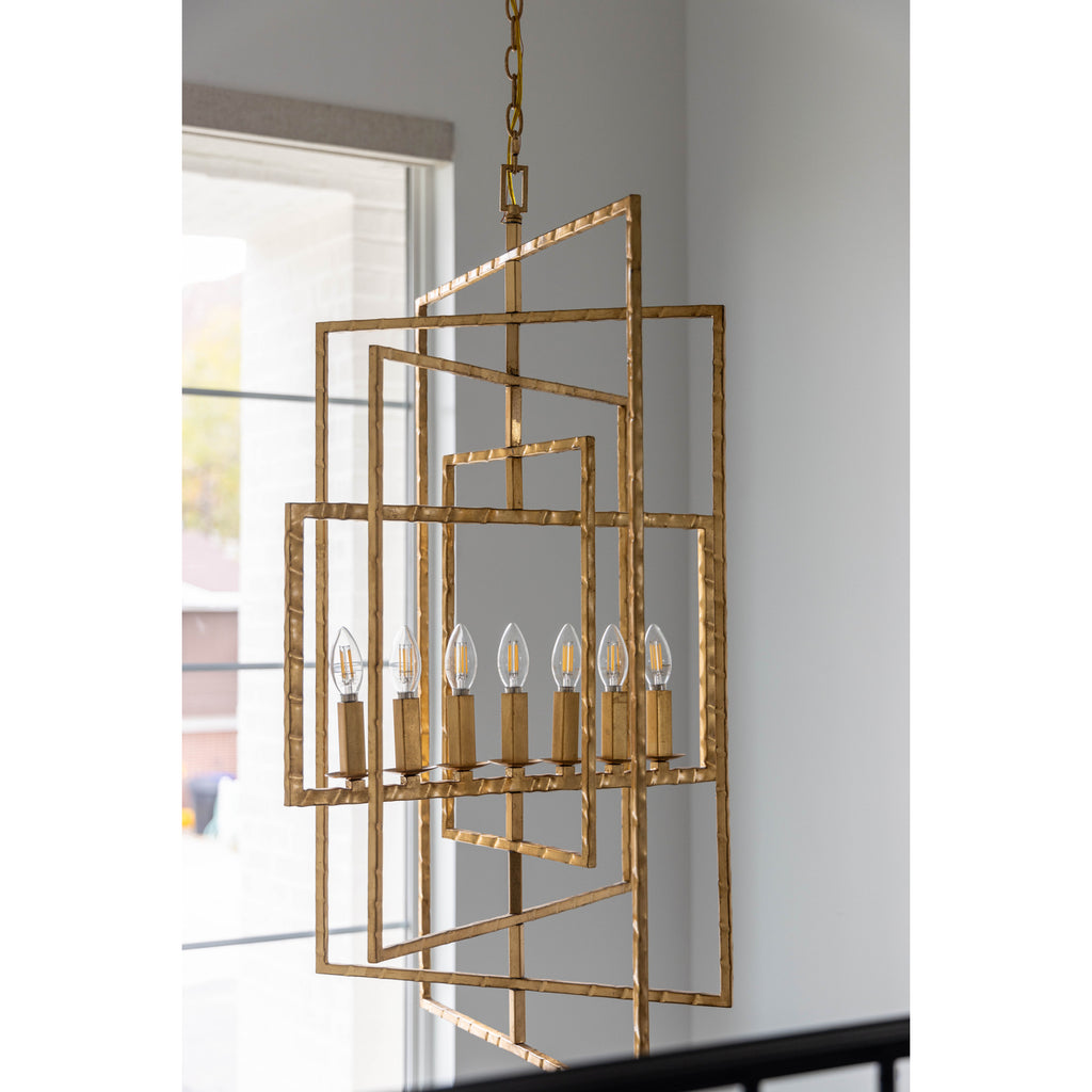 Crystorama Capri 24'' Chandelier in Antique Gold - Lifestyle View