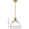 3487HB-CS Argo 1 Light Pendant|Dimensions Image