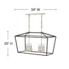 3534BK Stinson 8 Light Industrial Chandelier | Alternate Image