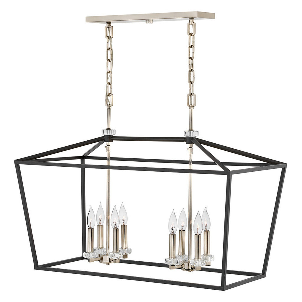 3534BK Stinson 8 Light Industrial Chandelier Main Image