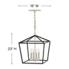 3535BK Stinson 4 Light Industrial Chandelier | Alternate Image