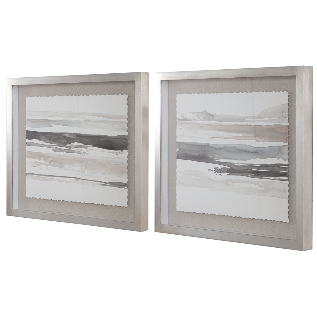 Venice Beach Boho Landscape Art | Silver Champagne Frame- Alternate Image