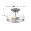 3641BN-CS Harper 3 Light Semi-Flush Mount|Dimensions Image