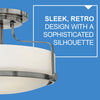 3641BK-CS Harper 3 Light Transitional Semi-Flush Mount | Alternate Image