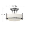 3641CM Harper 3 Light Semi-Flush Mount|Dimensions Image