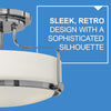 3641BK-CS Harper 3 Light Transitional Semi-Flush Mount | Alternate Image