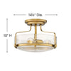 3641HB-CS Harper 3 Light Semi-Flush Mount|Dimensions Image