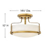 3641HB Harper 3 Light Semi-Flush Mount|Dimensions Image