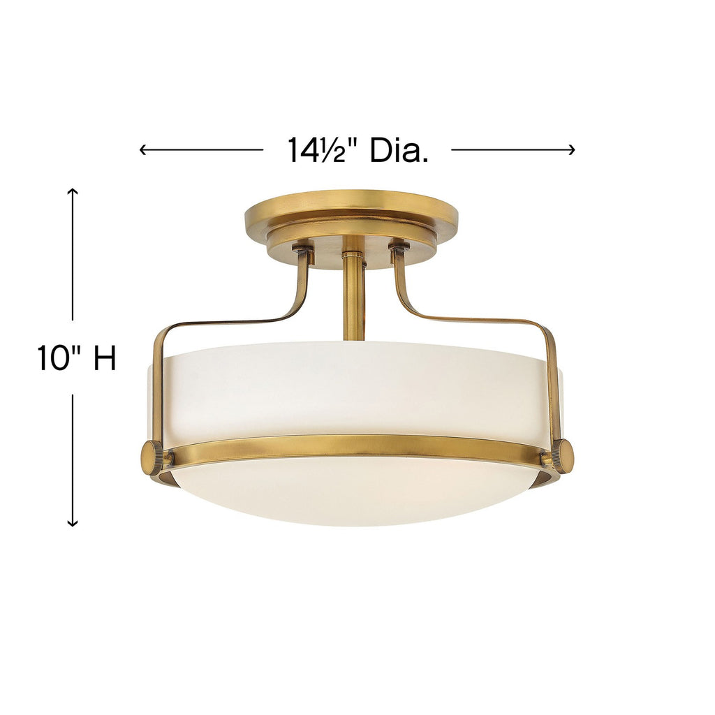 3641HB Harper 3 Light Semi-Flush Mount|Dimensions Image