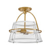 38111HB-PT Tournon 2 Light Semi-Flush Mount|Main Image