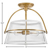 38111HB-PT Tournon 2 Light Semi-Flush Mount|Dimensions Image