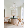 Crystorama Zodiac 34'' Chandelier in Aged Brass + Matte White - Lifestyle View