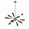 Crystorama Zodiac 34'' Chandelier in Aged Brass - Additional View