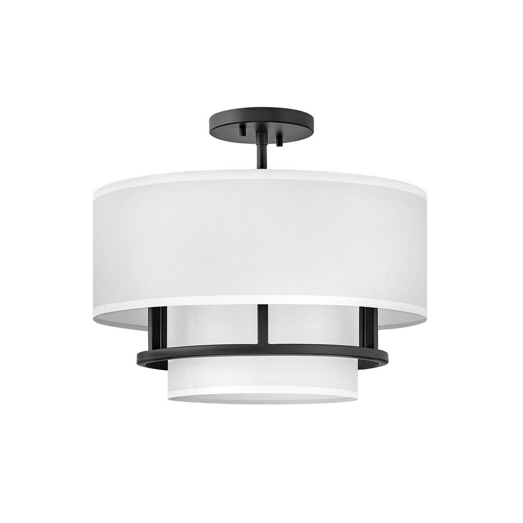 38893BK Graham 3 Light Transitional Semi-Flush Mount Main Image