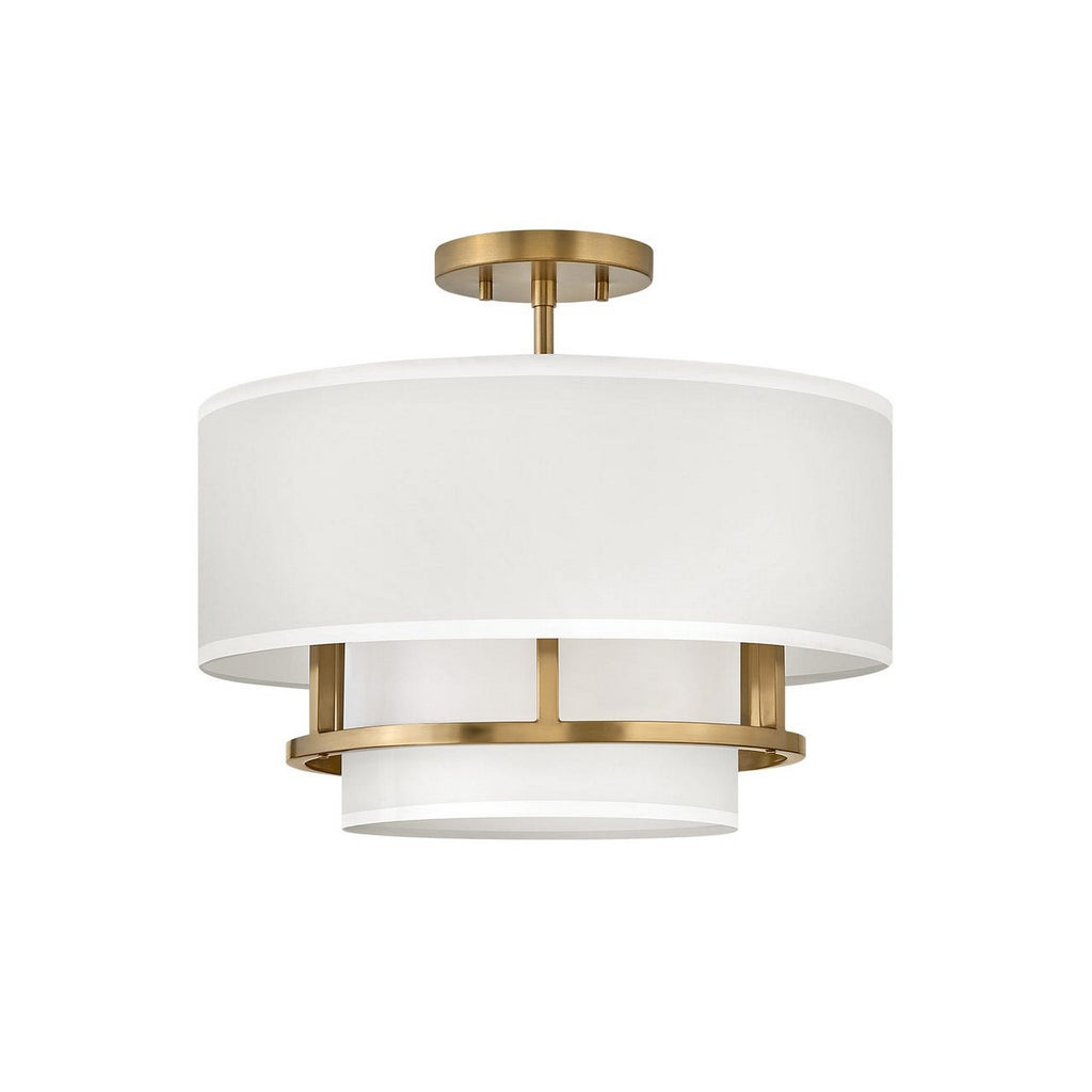 38893BK Graham 3 Light Transitional Semi-Flush Mount Main Image