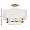 38893BK Graham 3 Light Transitional Semi-Flush Mount | Alternate Image