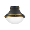 39051BBR Oliver 1 Light Industrial Flush Mount Main Image