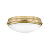 39053BK Oliver 3 Light Industrial Flush Mount | Main Image