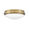 39053BK Oliver 3 Light Industrial Flush Mount | Main Image