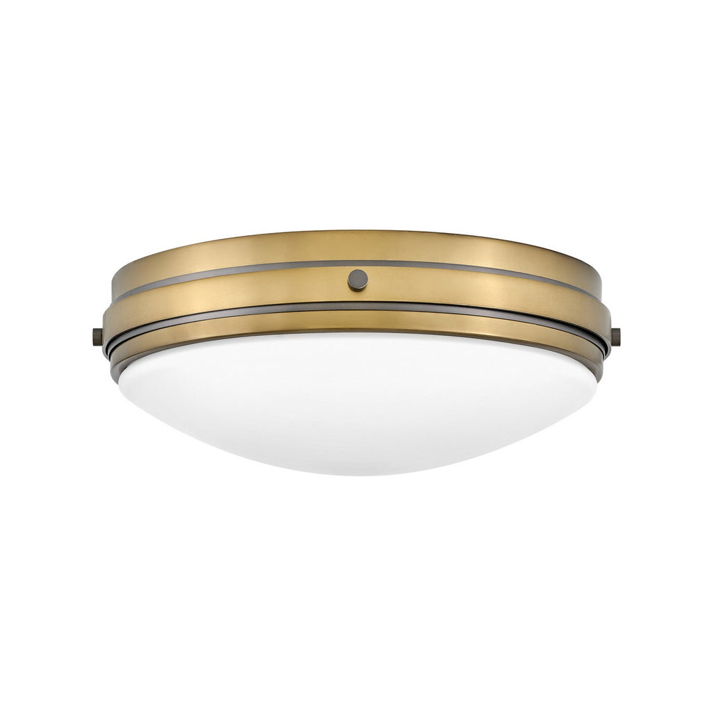 39053BK Oliver 3 Light Industrial Flush Mount | Main Image