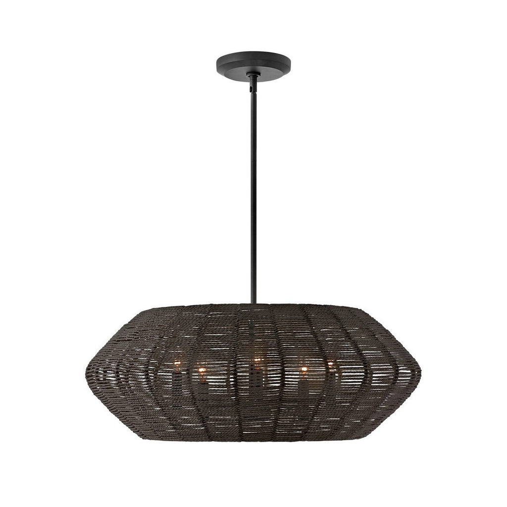 40384BLK Luca 5 Light Bohemian Chandelier Main Image