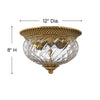 4102BB Plantation 2 Light Flush Mount|Dimensions Image