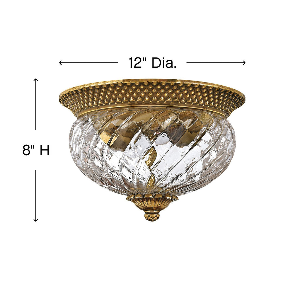 4102BB Plantation 2 Light Flush Mount|Dimensions Image