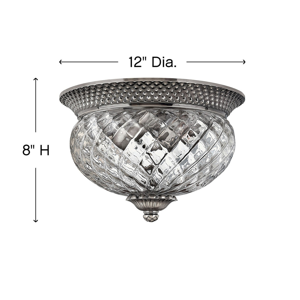 4102PL Plantation 2 Light Flush Mount|Dimensions Image