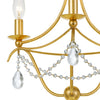 Crystorama Hand Cut 15.5" Chandelier in Antique Gold - Additional View