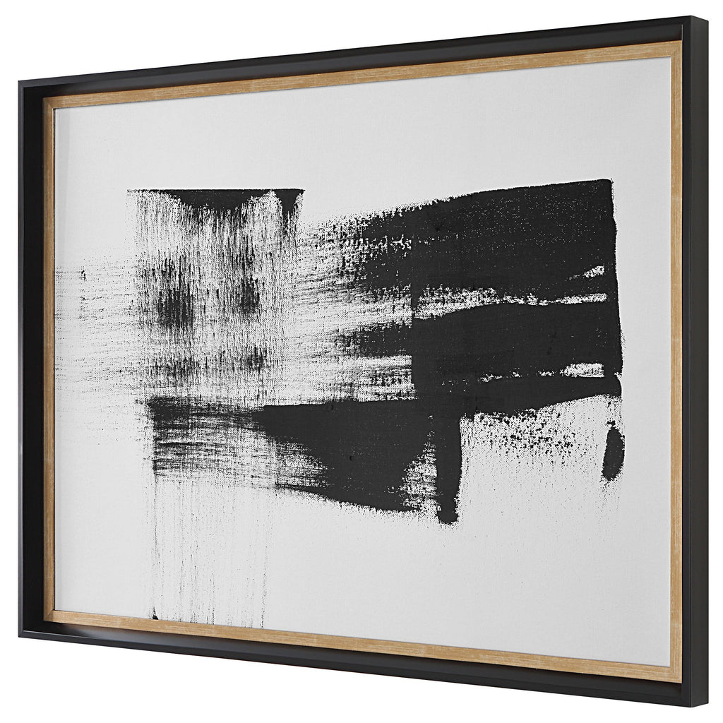 Tribeca Abstract Print - Black Frame with Gold Fillet- Alternate Image