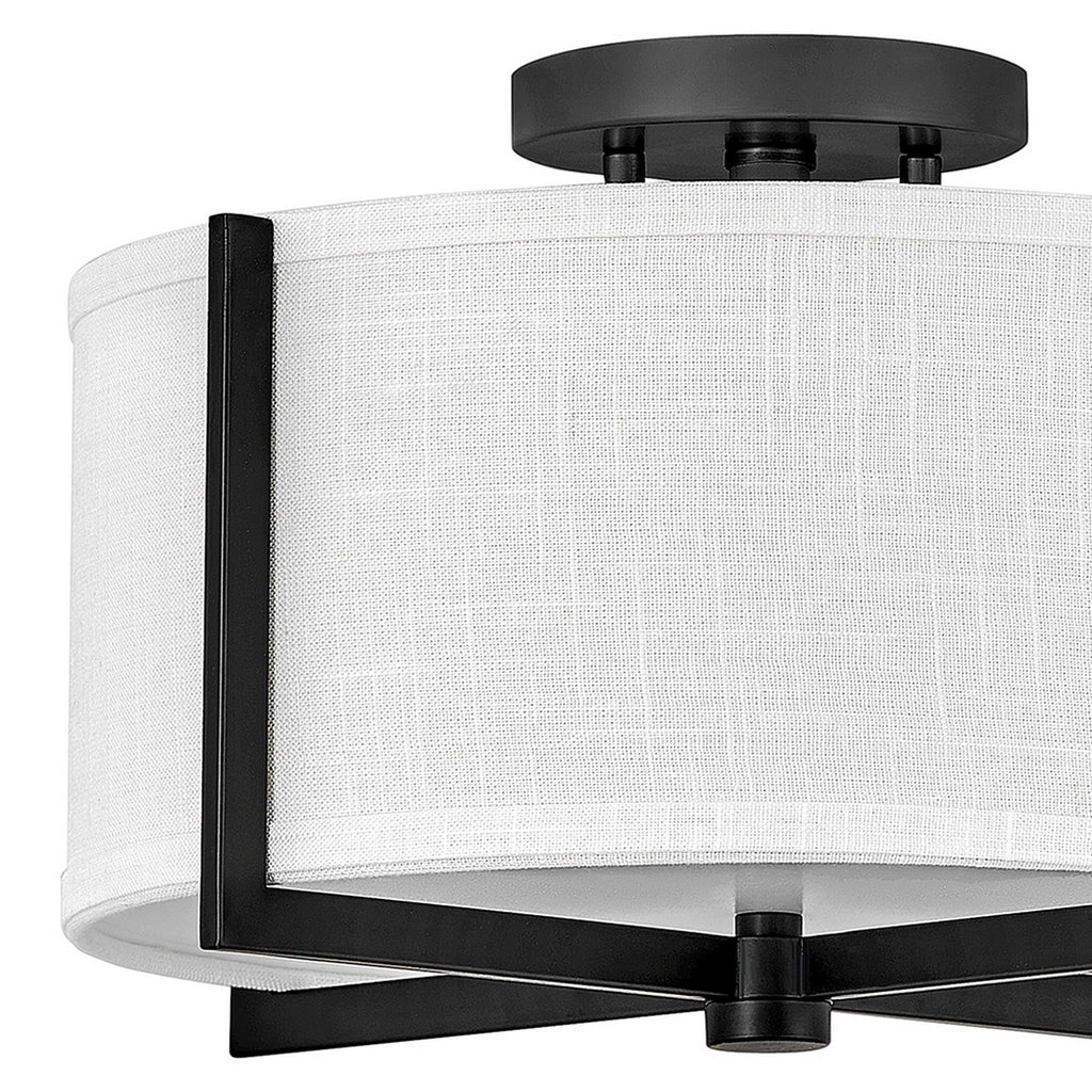 41706BK Axis Off White 2 Light Industrial Semi-Flush Mount | Alternate Image