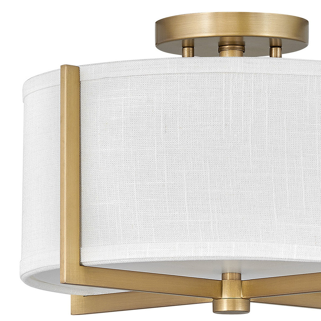 41706BK Axis Off White 2 Light Industrial Semi-Flush Mount | Alternate Image