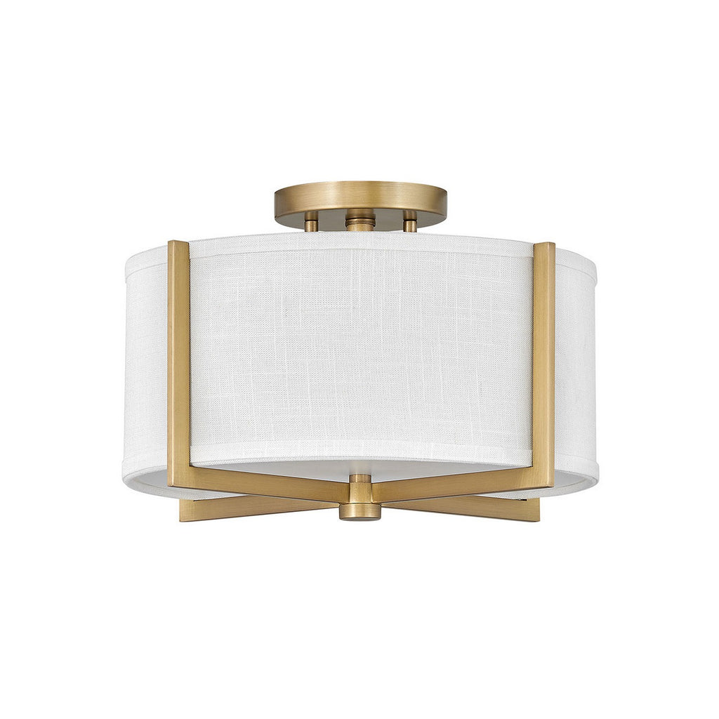 41706BK Axis Off White 2 Light Industrial Semi-Flush Mount Main Image