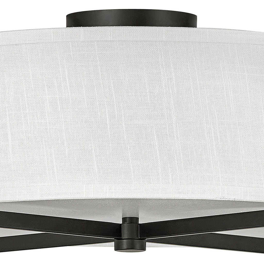 41708BK Axis Off White 3 Light Industrial Semi-Flush Mount | Alternate Image