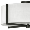 41708BK Axis Off White 3 Light Industrial Semi-Flush Mount | Alternate Image