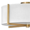 41708BK Axis Off White 3 Light Industrial Semi-Flush Mount | Alternate Image