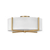 41708BK Axis Off White 3 Light Industrial Semi-Flush Mount Main Image