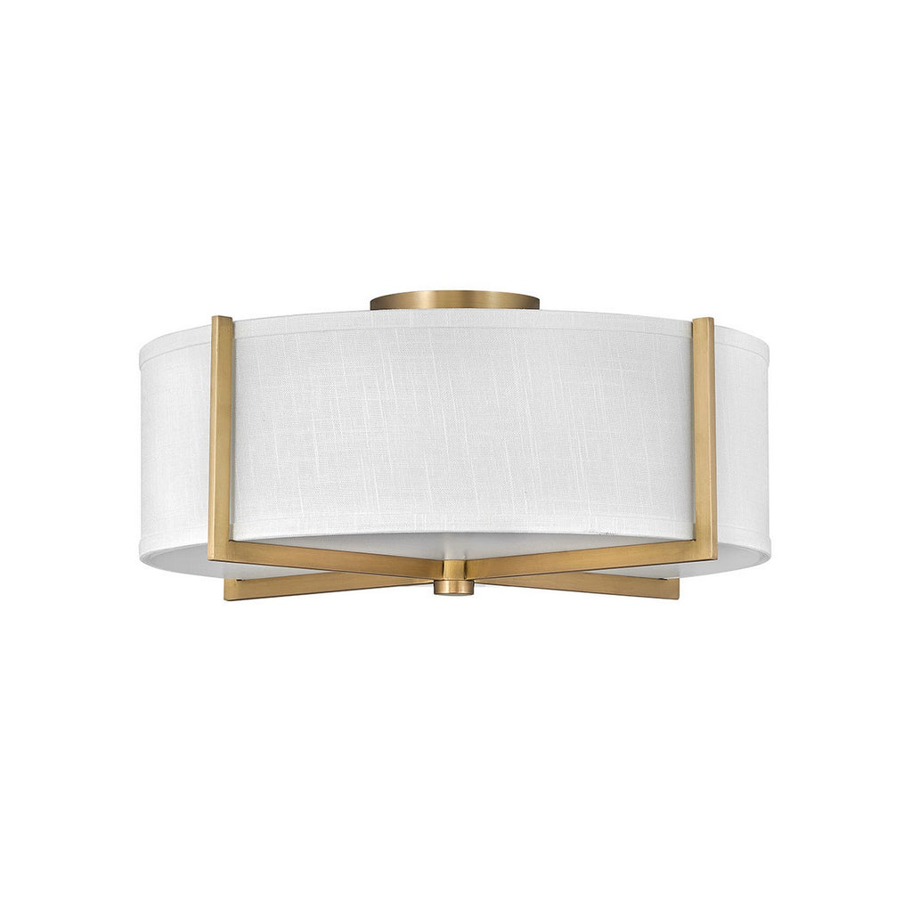 41708BK Axis Off White 3 Light Industrial Semi-Flush Mount Main Image