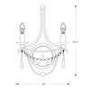Crystorama Metro 10'' Sconce - Product Dimensions