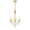 Crystorama Metro 15.5'' Chandelier in Antique Gold - Front View