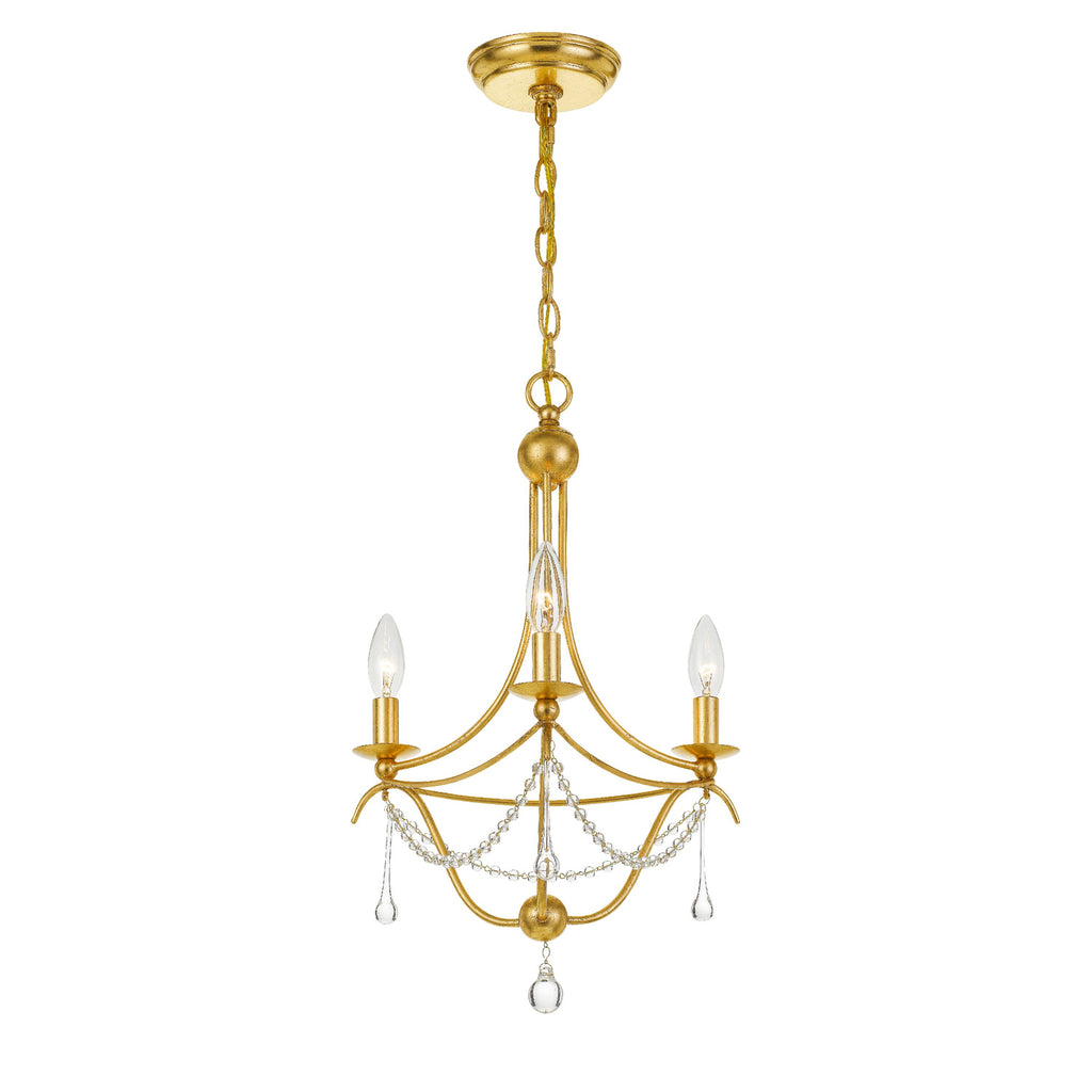 Crystorama Metro 15.5'' Chandelier in Antique Gold - Additional View