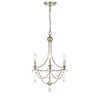 Crystorama Metro 15.5'' Chandelier in Antique Silver - Front View