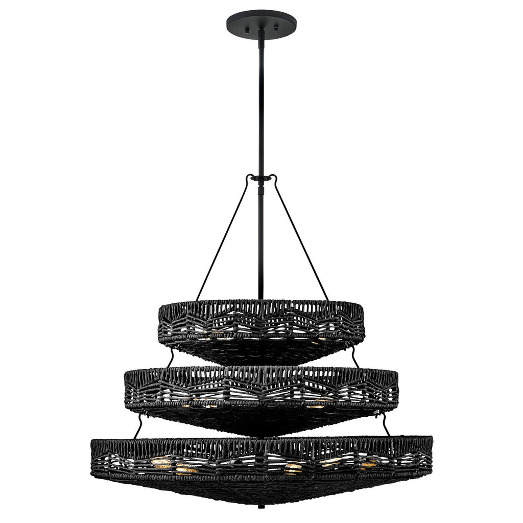 42308BK-BK Ophelia 13 Light Bohemian Chandelier Main Image