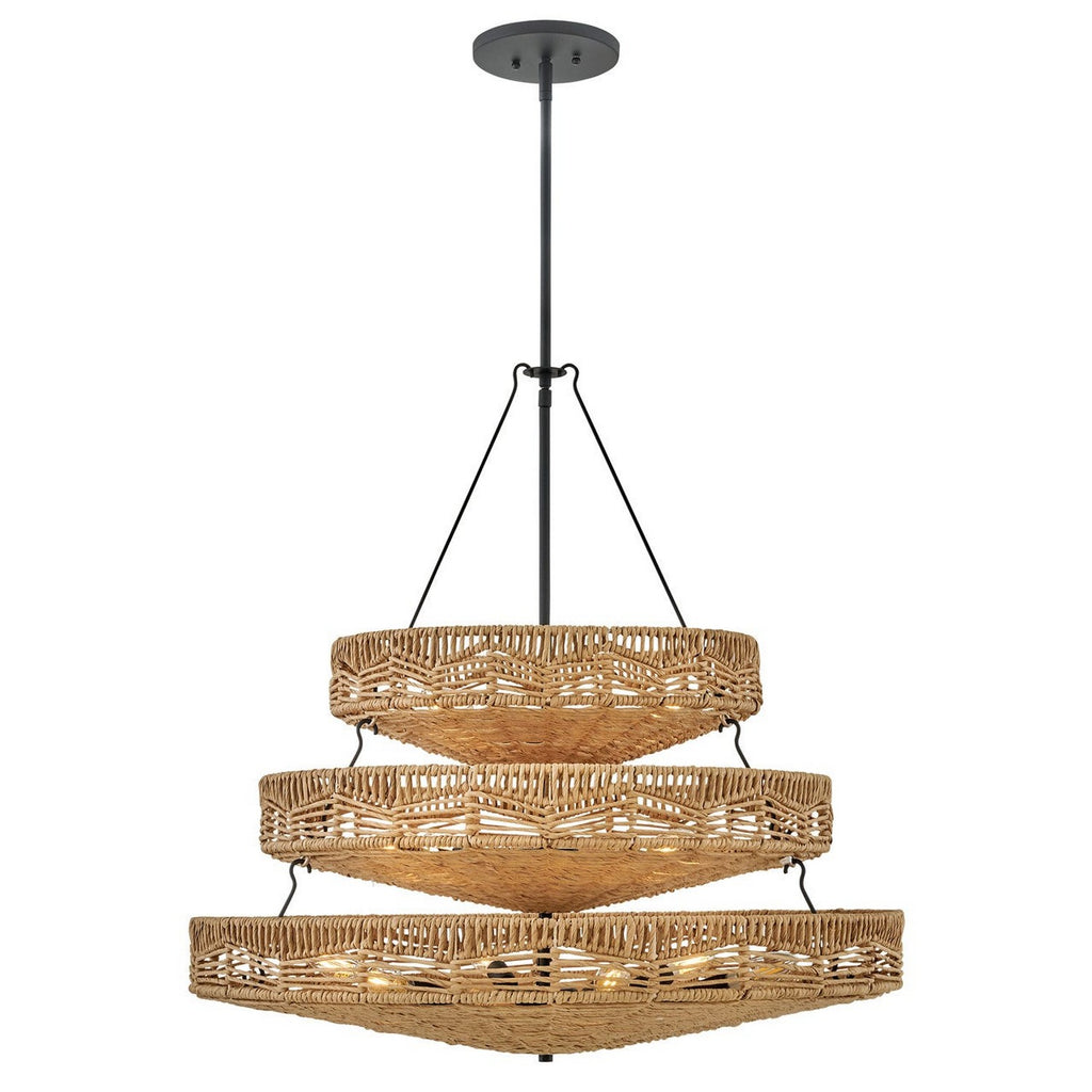 42308BK-BK Ophelia 13 Light Bohemian Chandelier Main Image