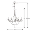 Crystorama Metro 27.5'' Chandelier - Product Dimensions