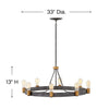 4268DZ Silas 8 Light Chandelier|Dimensions Image